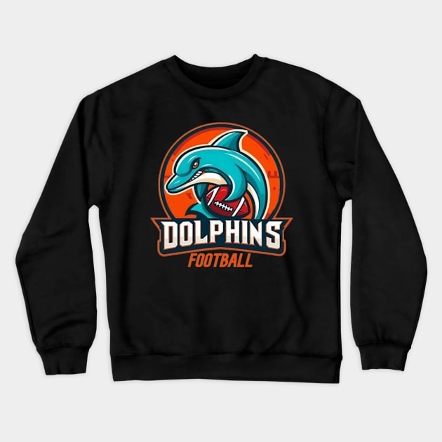 Miami Dolphins Football Crewneck Sweatshirt by Venomshock